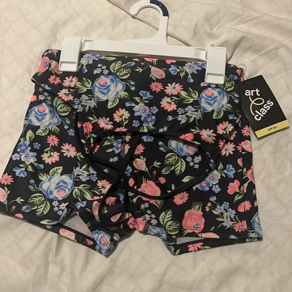 Girls kids two piece bathing suit size large